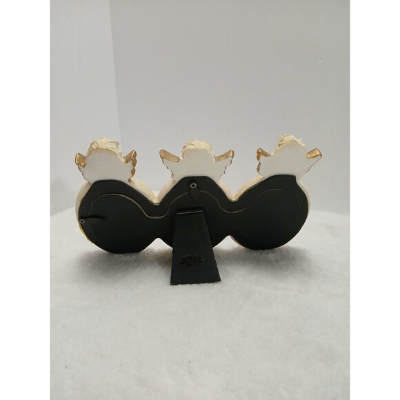 ​Vintage Prestige Cherub Angel Triple Oval Picture Frame Roses Nursery Decor - Picture 2 of 5